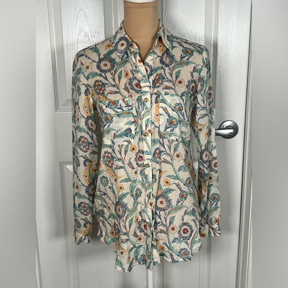 Anthropologie Pilcro The‎ Romy Relaxed Button down Blouse XXS Oversized - Picture 7 of 13